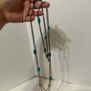 Elegant Turquoise and Silver Necklace